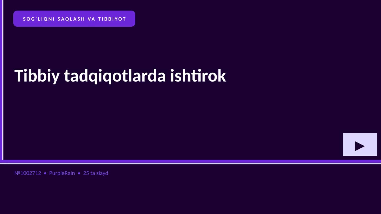 Tibbiy tadqiqotlarda ishtirok