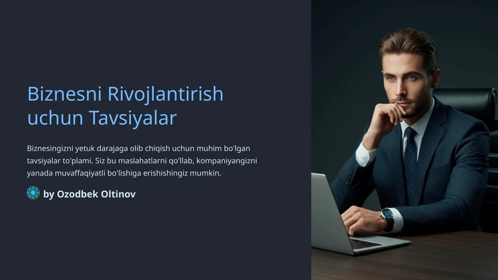 Biznesni Rivojlantirish uchun Tavsiyalar