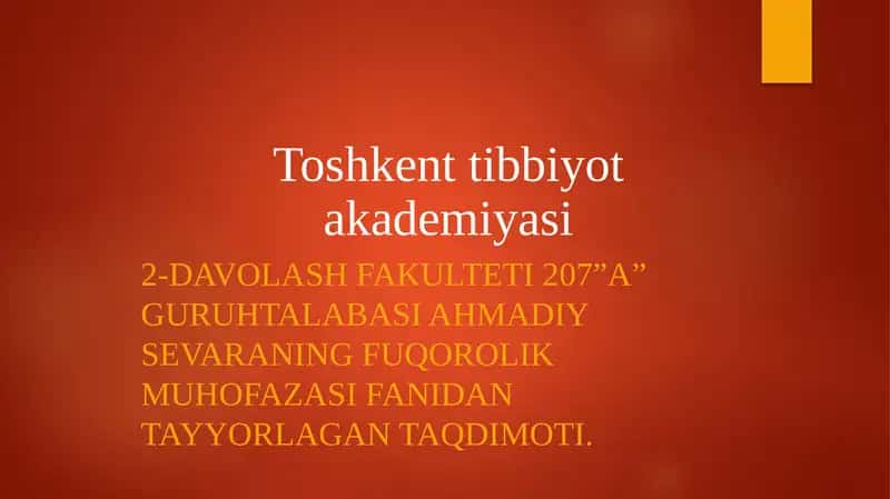 Shikastlangan o‘choqlarda tibbiy yordamni tashkil qilish