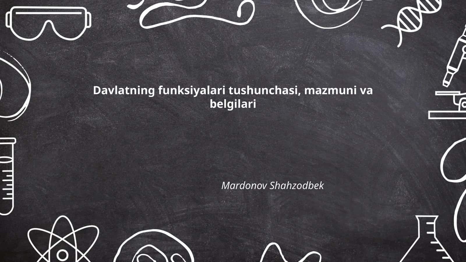 Davlatning asosiy funksiyalari