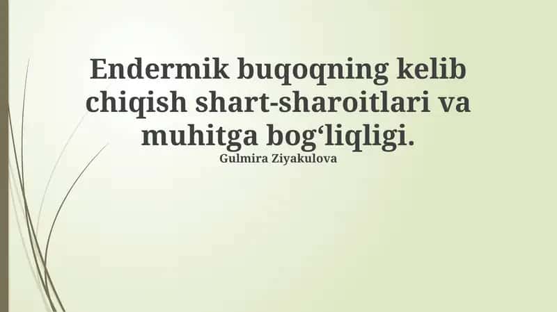 Endemik bo'qoq