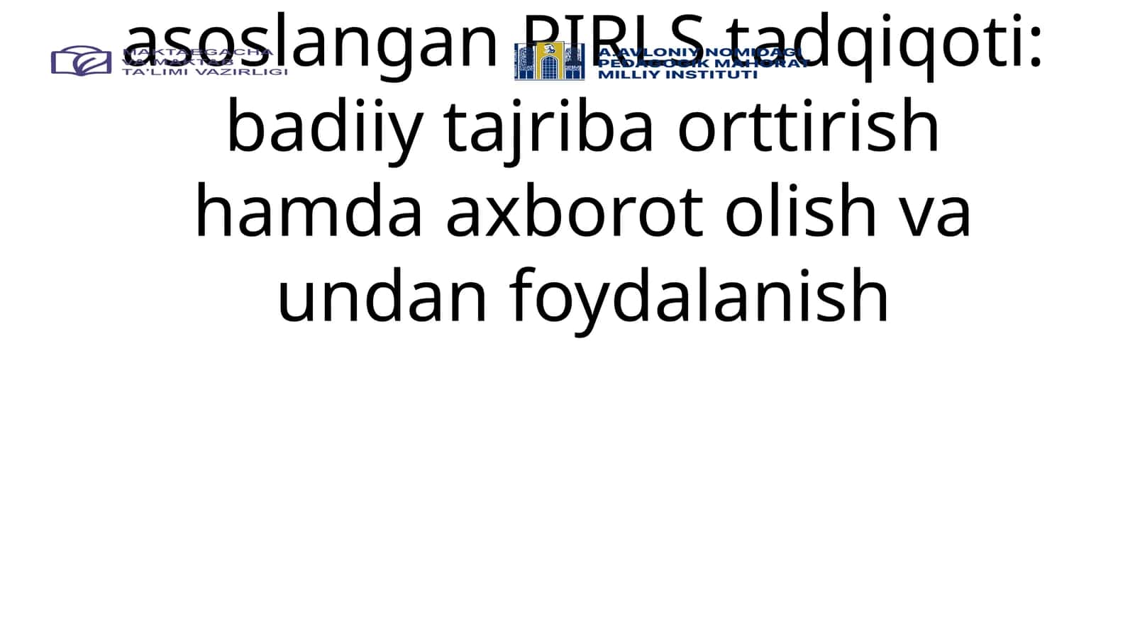 PIRLS tadqiqoti