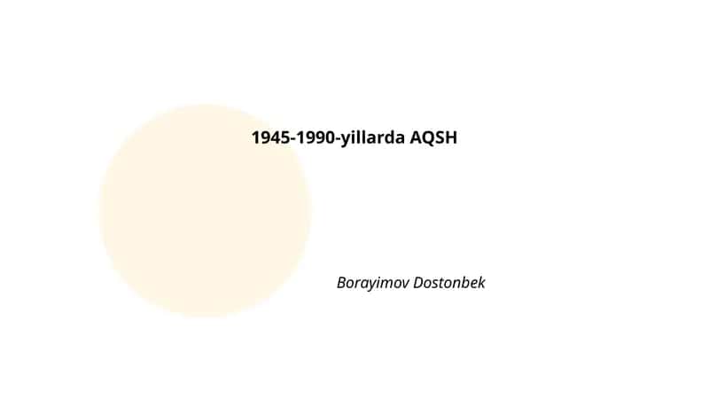 AQSHda Sovuq urush