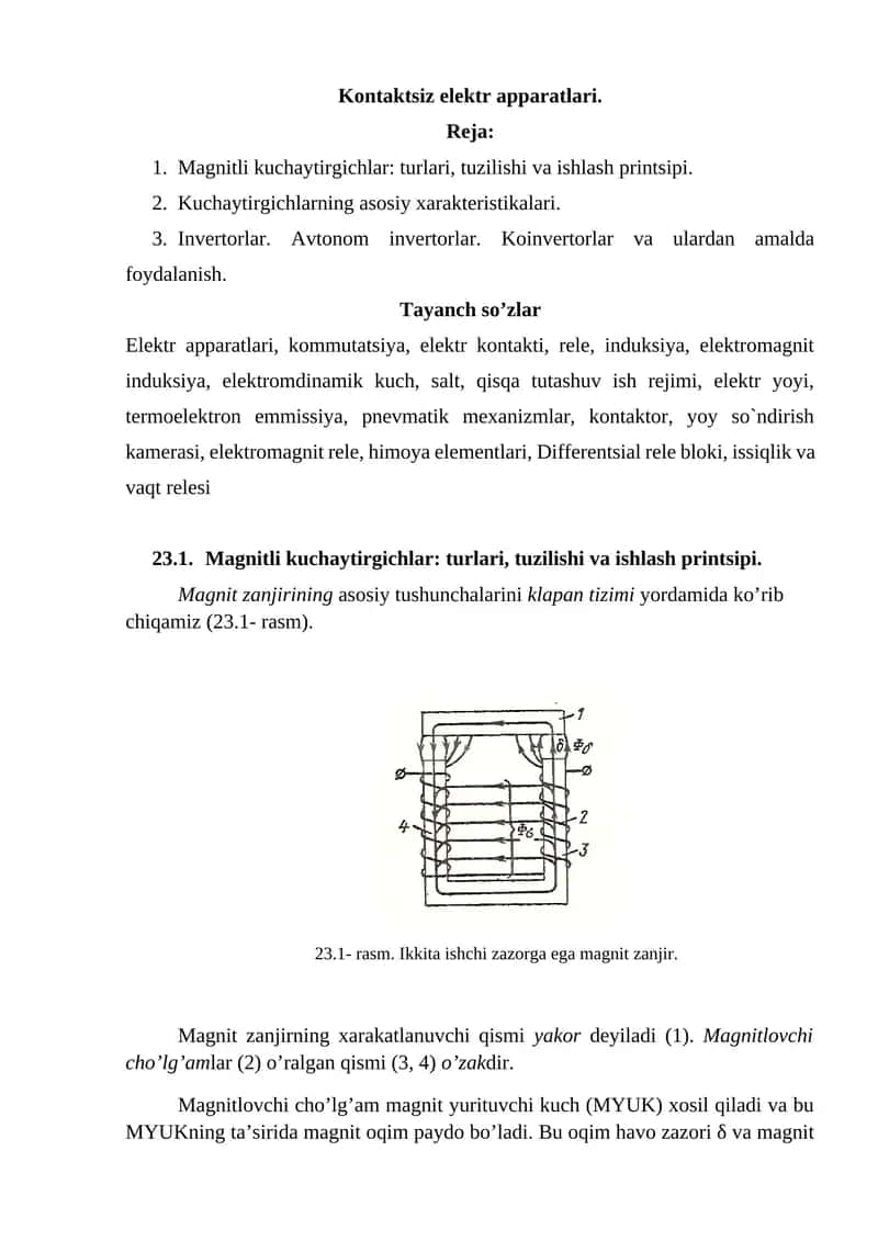 Magnitli kuchaytirgichlar