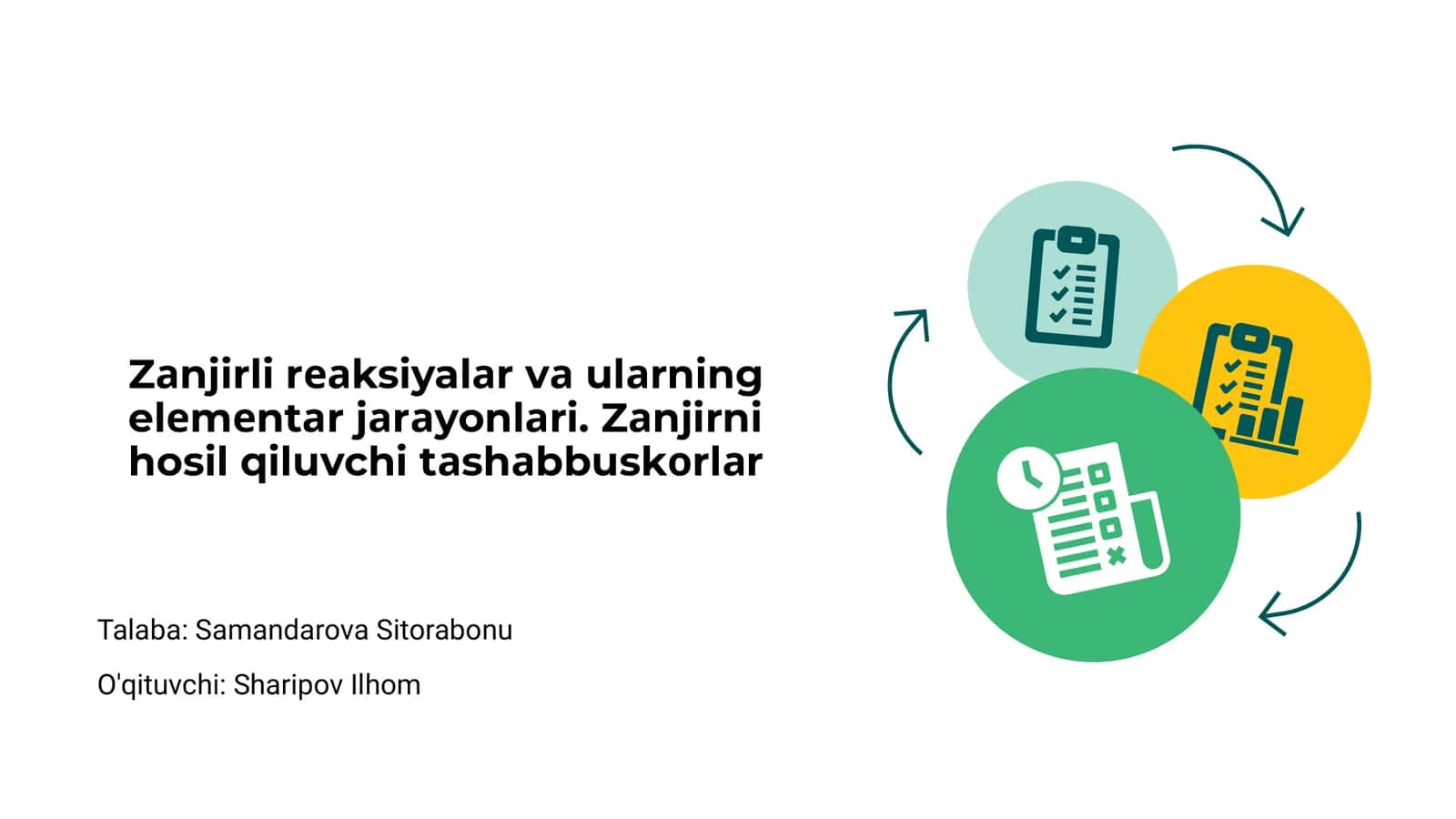 Zanjirli reaksiyalar