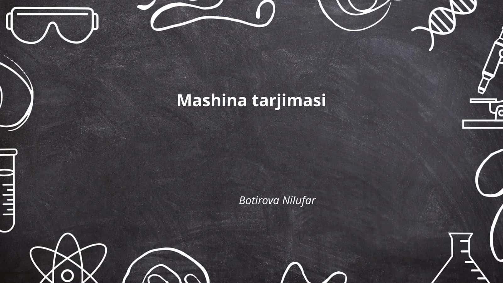 Mashina Tarjimasi