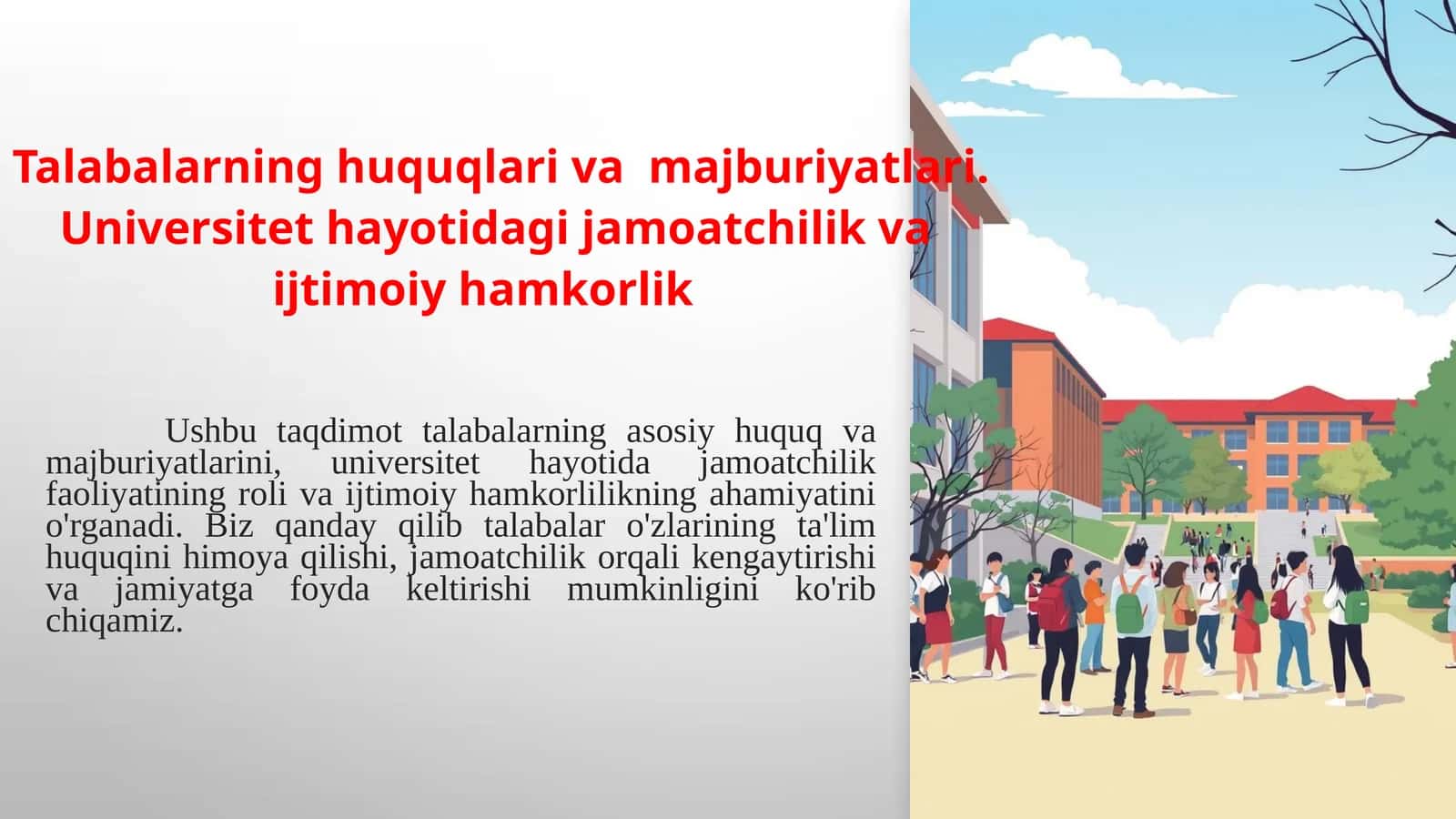 Talabalarning huquqlari va majburiyatlari