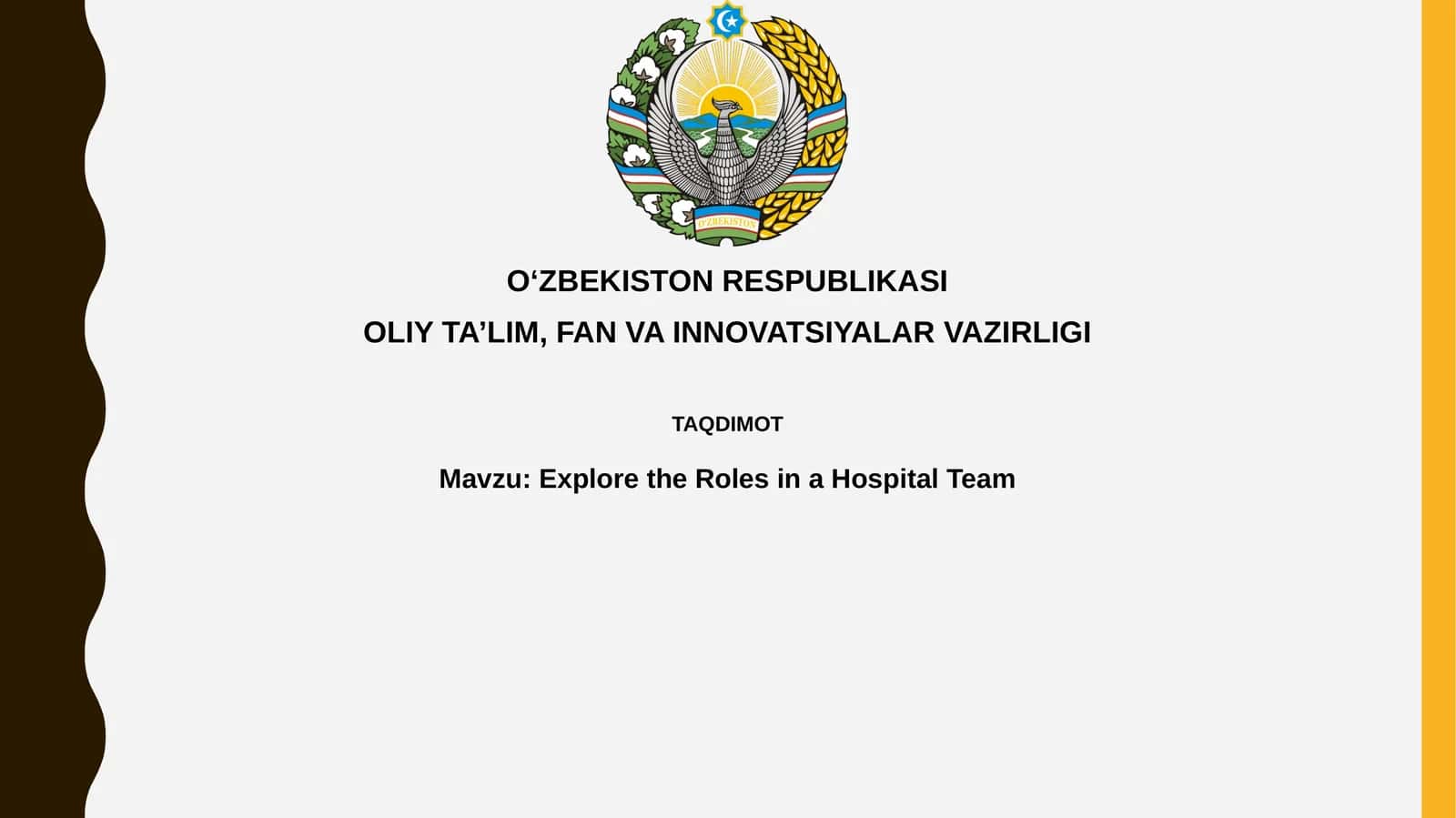 Klinika jamoasining asosiy a'zolari