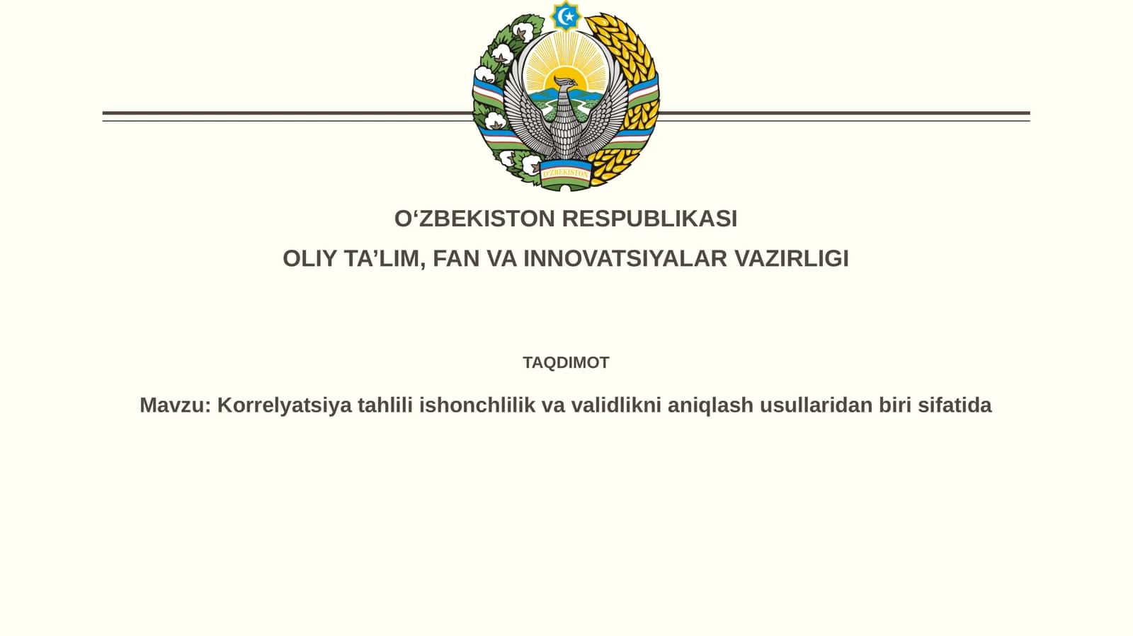 Korrelyatsiya tahlili