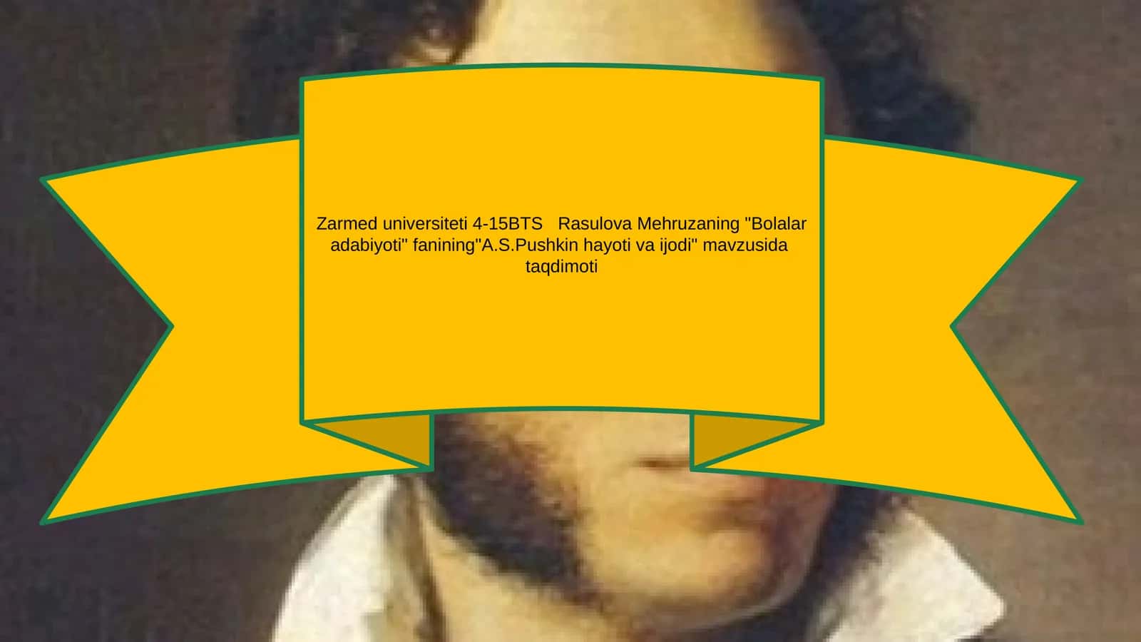 "A.S.Pushkin hayoti va ijodi"