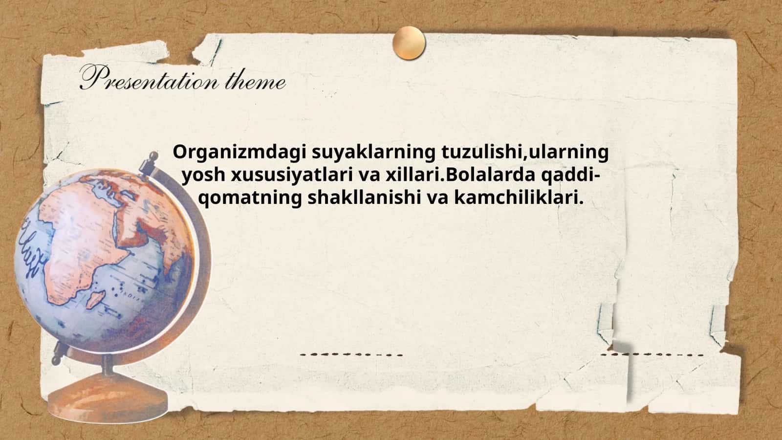 Organizmdagi suyaklarning tuzulishi,ularning yosh xususiyatlari va xillari.Bolalarda qaddi-qomatning shakllanishi va kamchiliklari