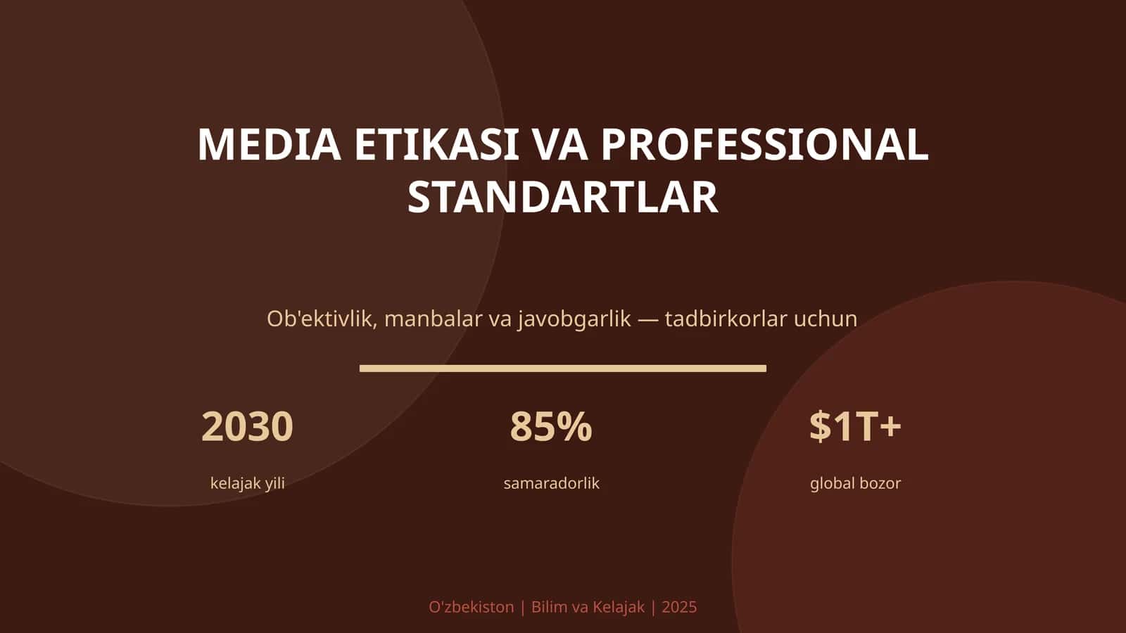 MEDIA ETIKASI VA PROFESSIONAL STANDARTLAR