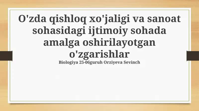 O'zbekistonda ijtimoiy islohotlarning umumiy yo'nalishi