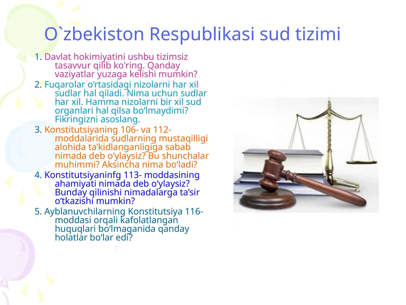 O`zbekiston Respublikasi sud tizimi