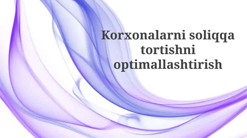 Soliq optimallashtirish