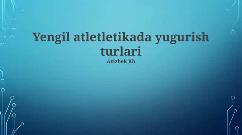 Yengil atletletikada yugurish turlari