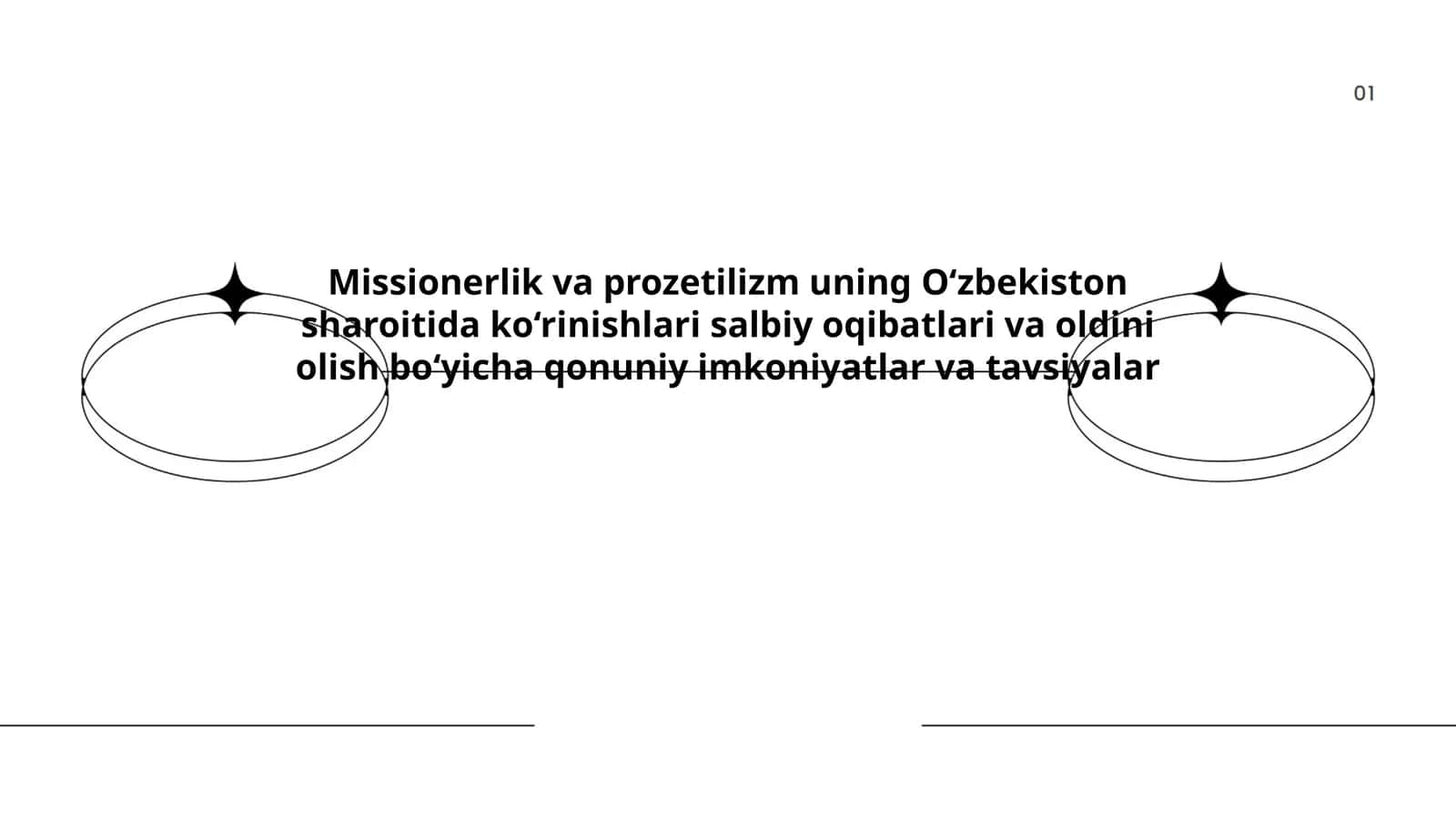Missionerlik va prozetilizm uning O‘zbekiston sharoitida ko‘rinishlari salbiy oqibatlari va oldini olish bo‘yicha qonuniy imkoniyatlar va tavsiyalar
