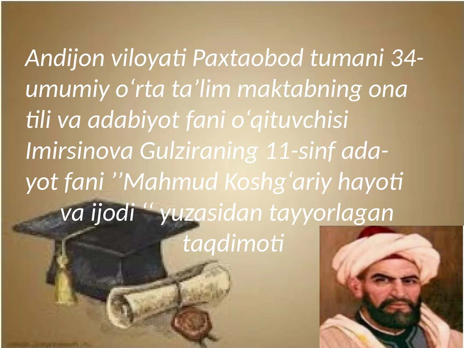 Mahmud Koshg‘ariy hayoti