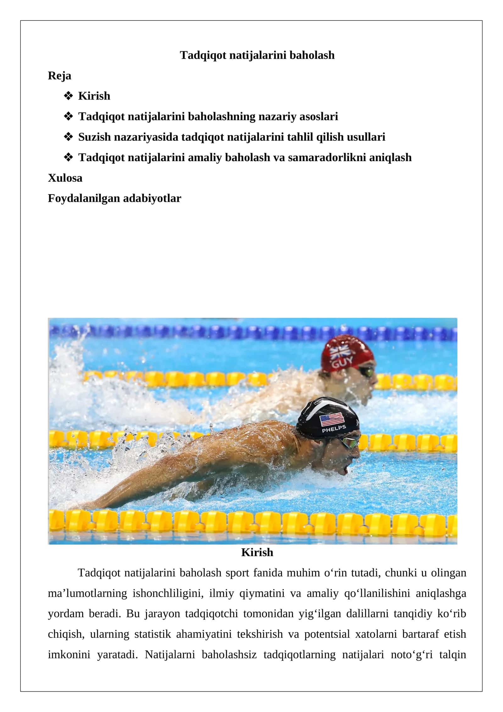 Tadqiqot natijalarini baholash