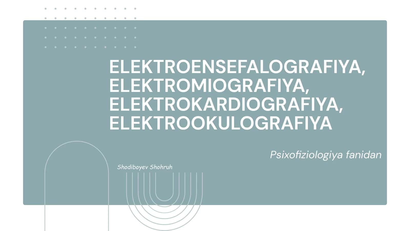 ELEKTROENSEFALOGRAFIYA
