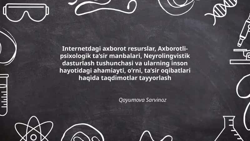 Neyrolingvistik dasturlash tushunchasi va ularning inson hayotidagi ahamiayti