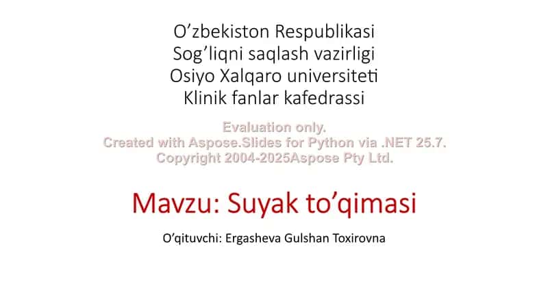 Suyak to’qimasi