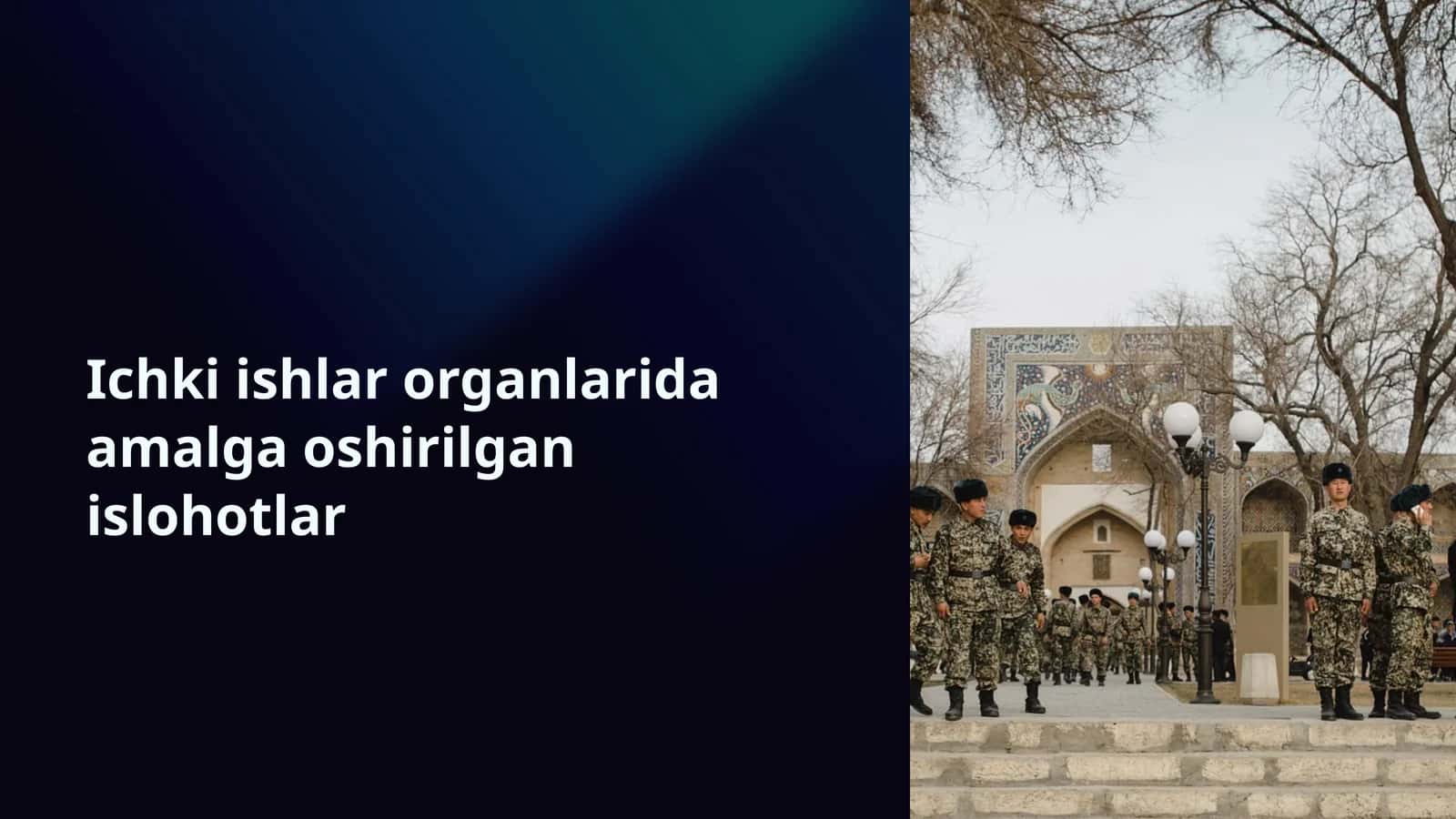 Islohotlarning boshlanishi va huquqiy asoslari