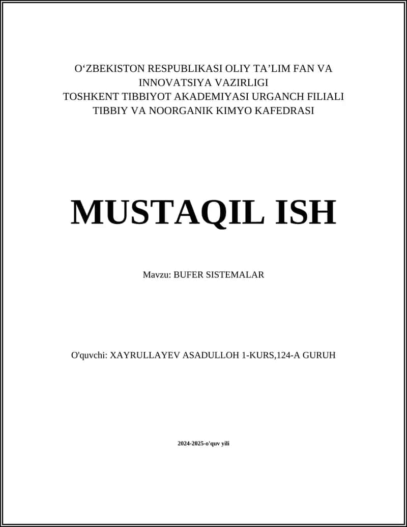 BUFER SISTEMALAR