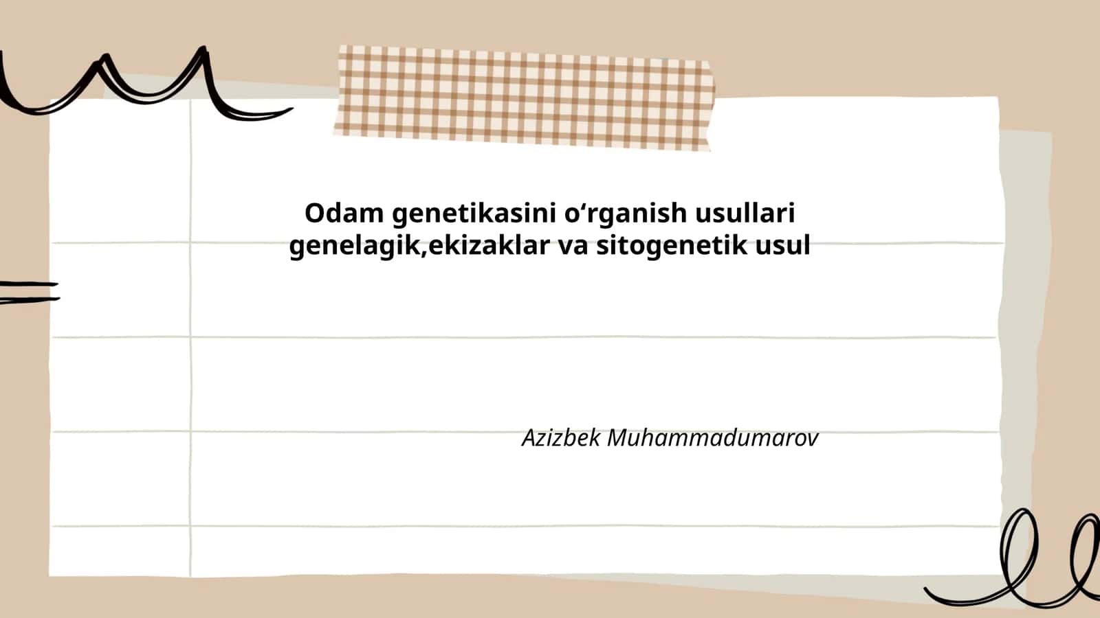 Odik genetikasini oʻrganish usullari