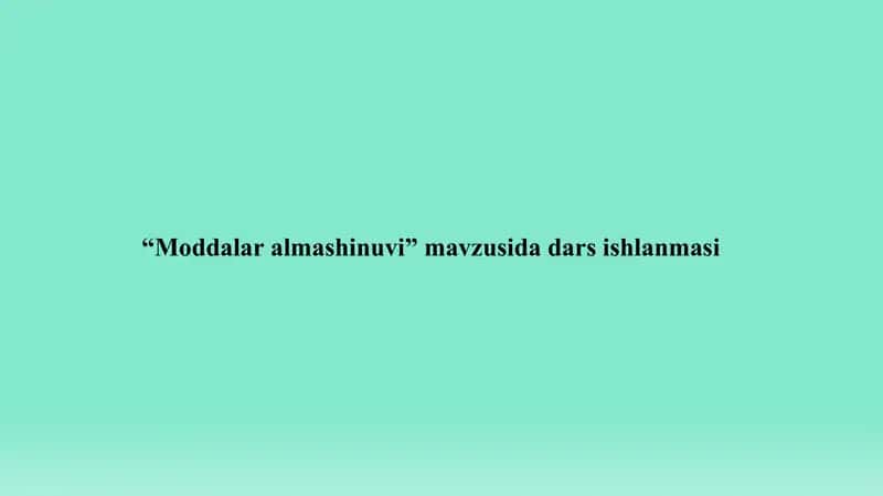 Modal so'zlar darsi