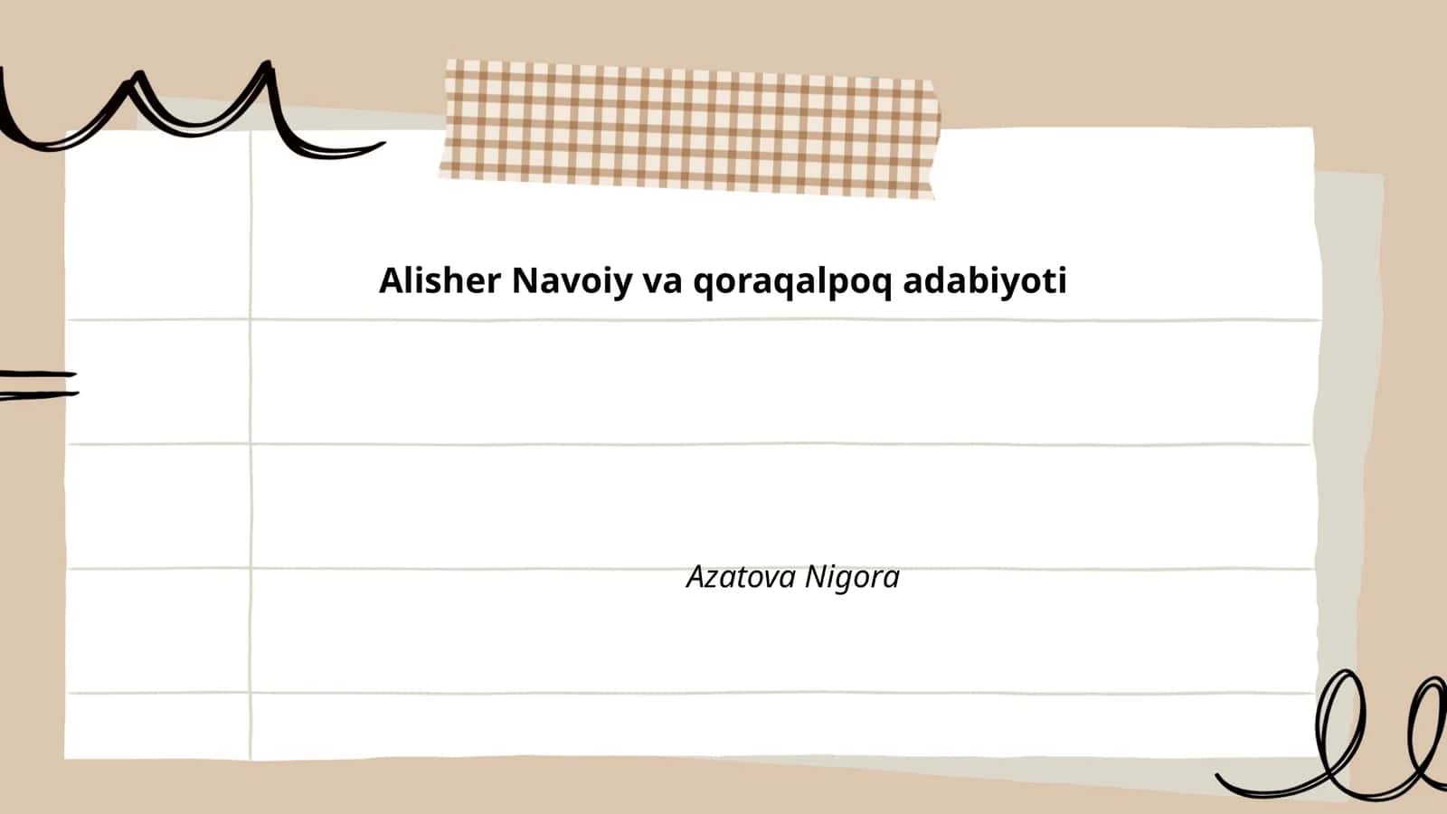Alisher Navoiy va qoraqalpoq adabiyoti