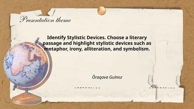 Identify Stylistic Devices