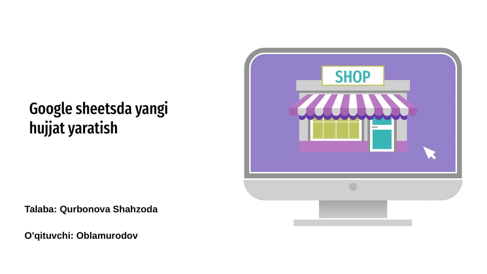Google Sheetsda yangi hujjat yaratish