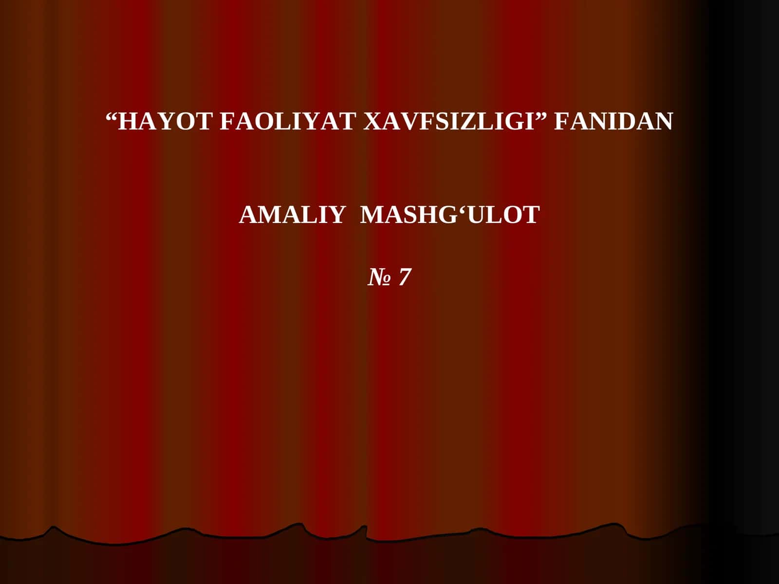 MUHITNING YORITILGANLIGINI ANIQLOVCHI ASBOBLAR BILAN TANISHISH