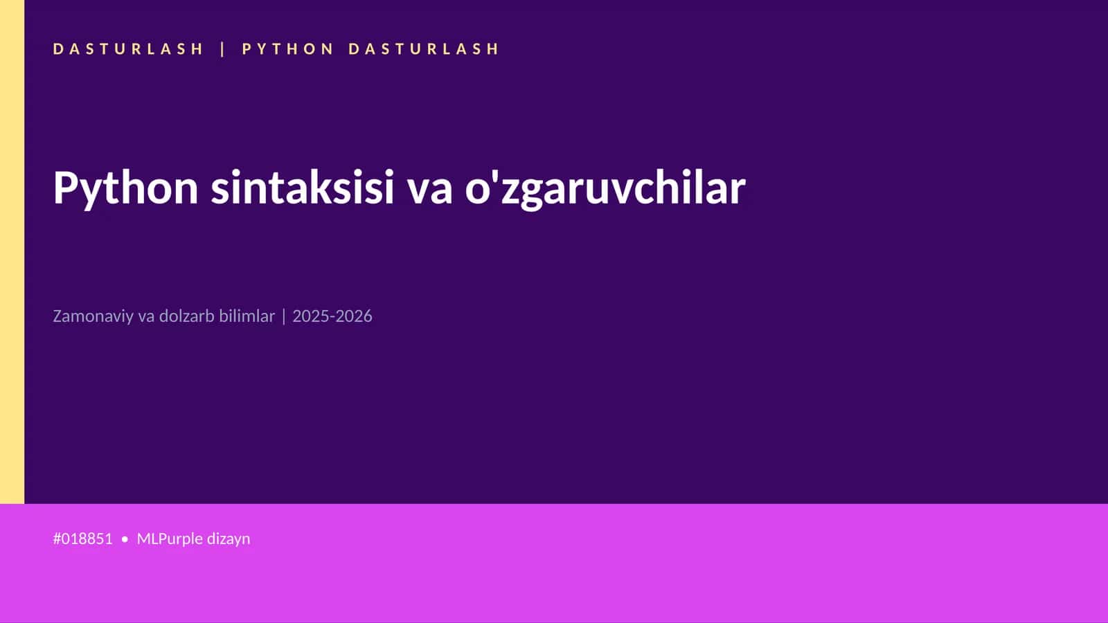 DASTURLASH | PYTHON DASTURLASH