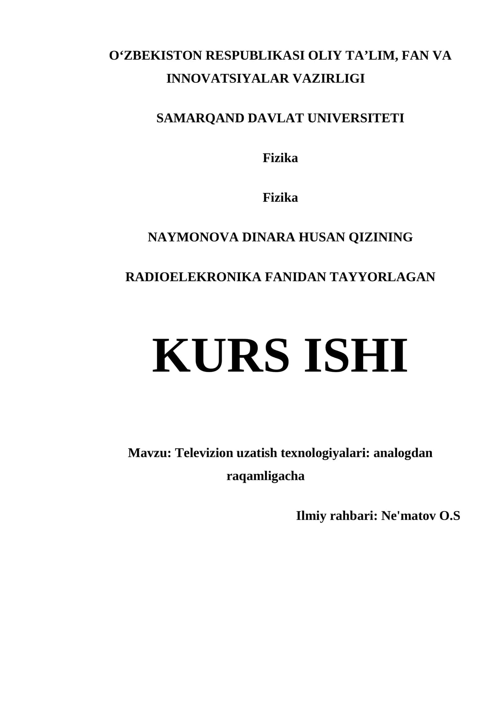 Televizion uzatish texnologiyalari: analogdan raqamligacha