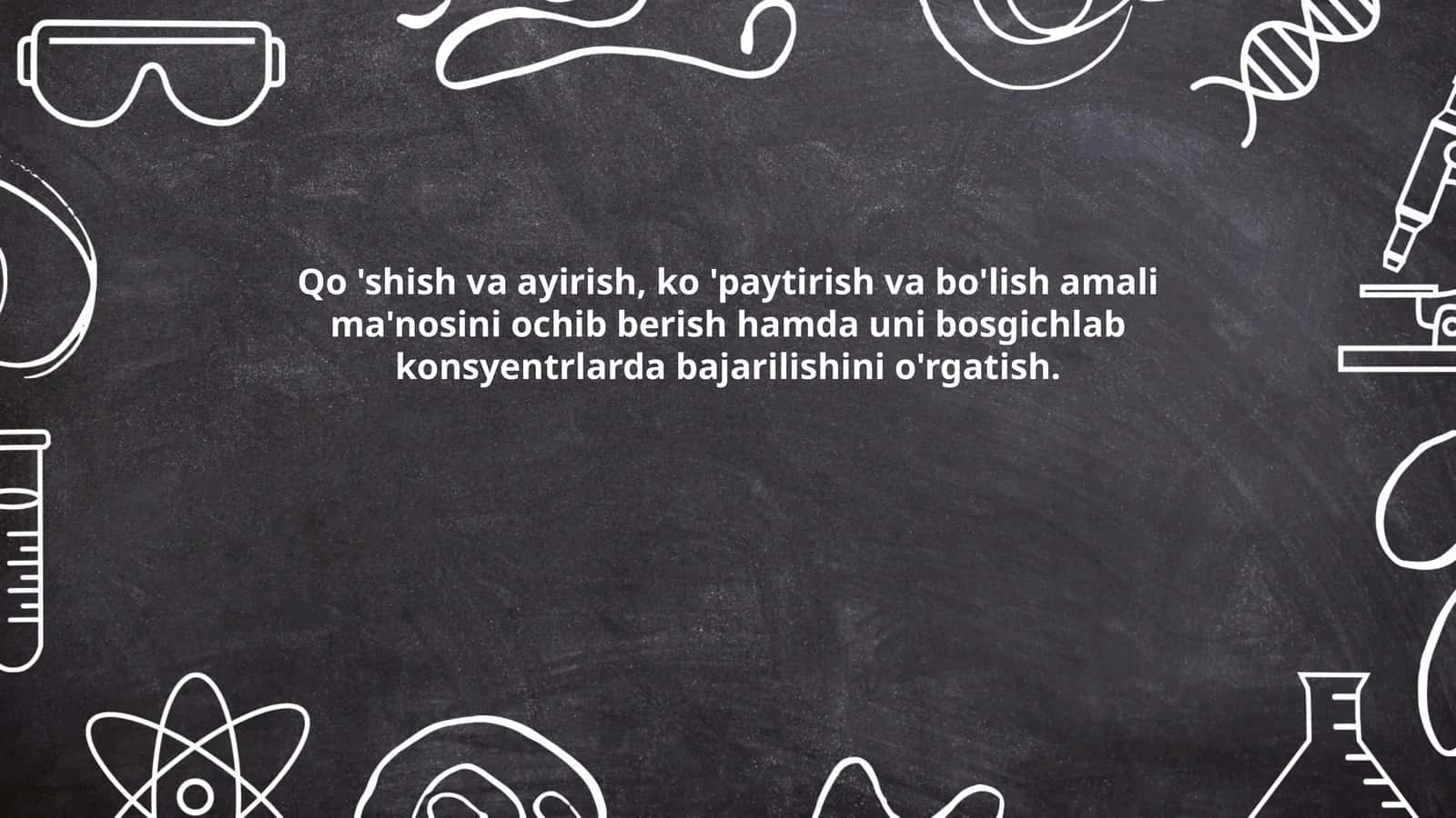 Qo'shish va Ayirish Amallari
