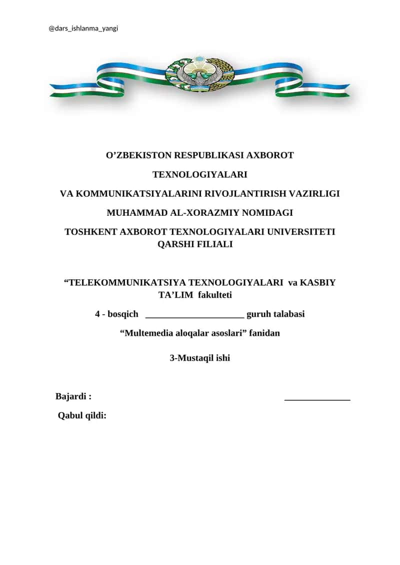 Zamonaviy multimediali ilovalar