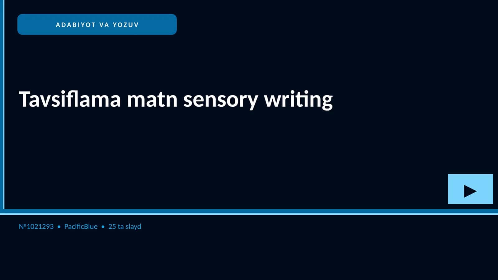 ADABIYOT VA YOZUV