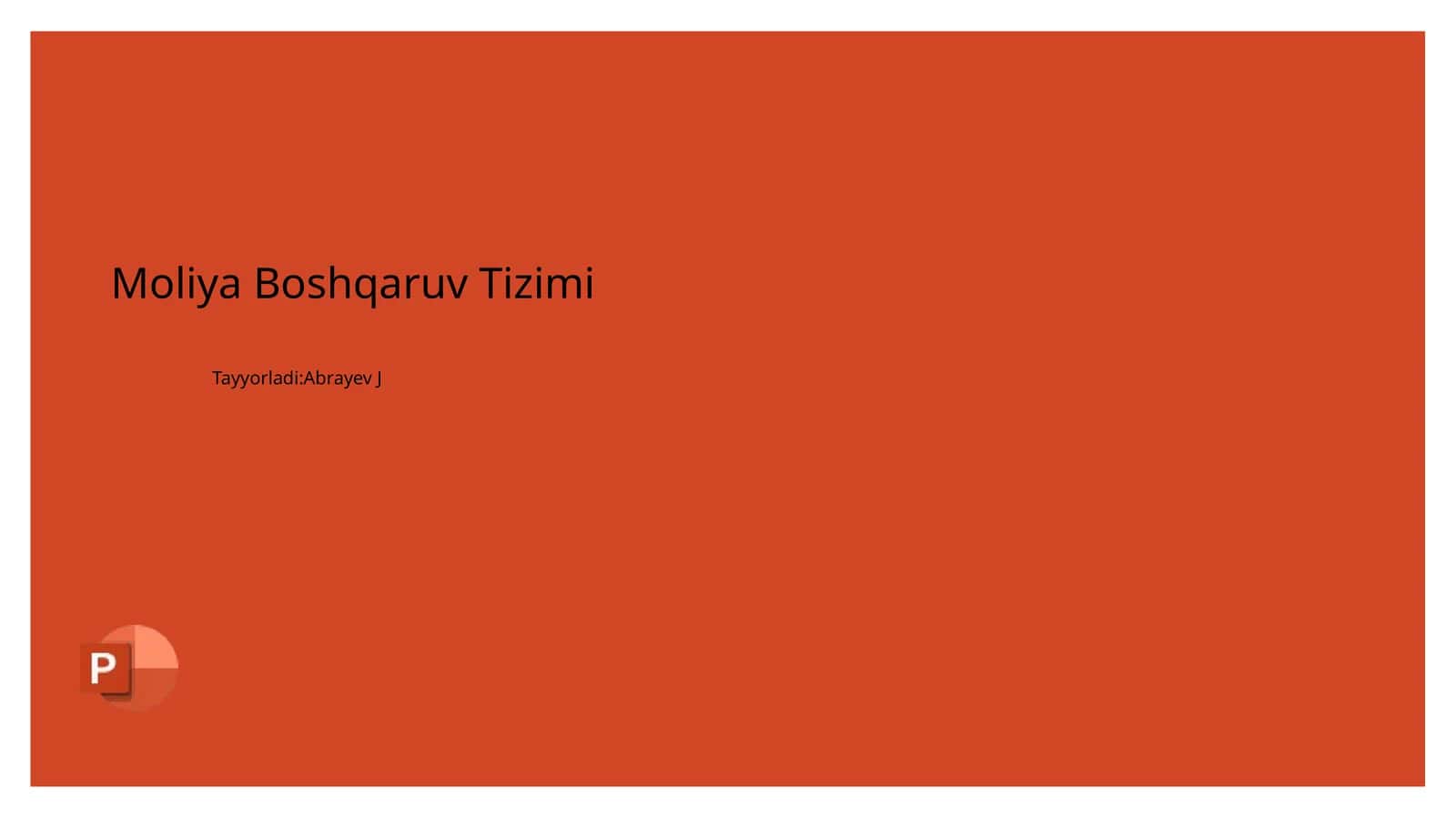 Moliya Boshqaruv Tizimi
