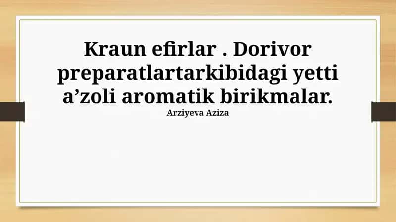Kraun efirlar
