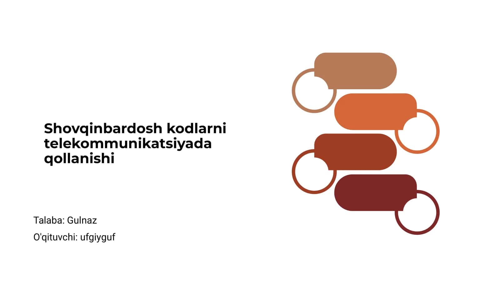 Shovqinbardosh kodlarni telekommunikatsiyada qollanishi