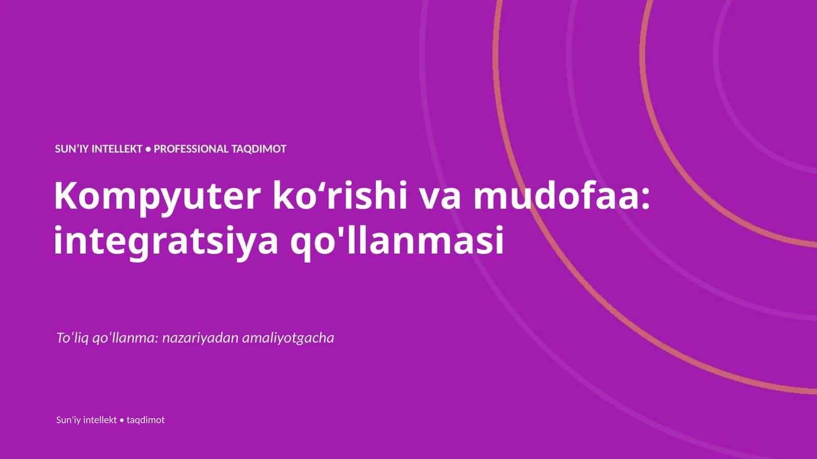 SUNʼIY INTELLEKT • PROFESSIONAL TAQDIMOT