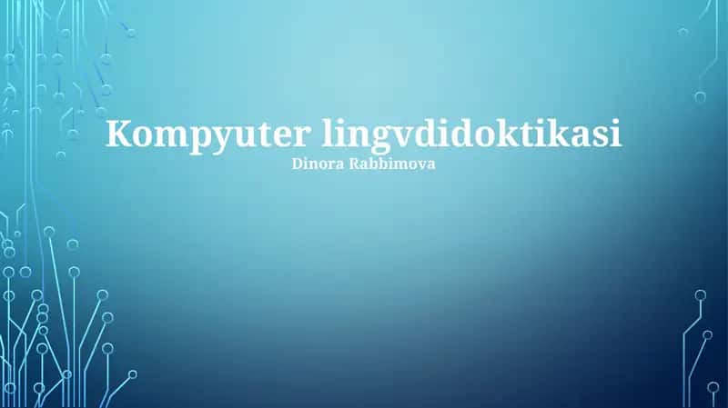 Kompyuter lingvdidoktikasi