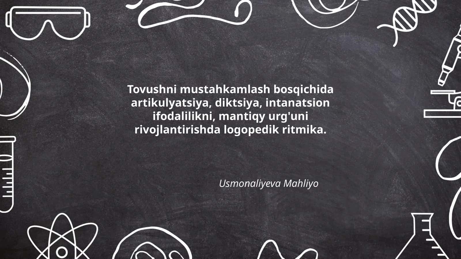 Rivojlantirishda logopedik ritmika
