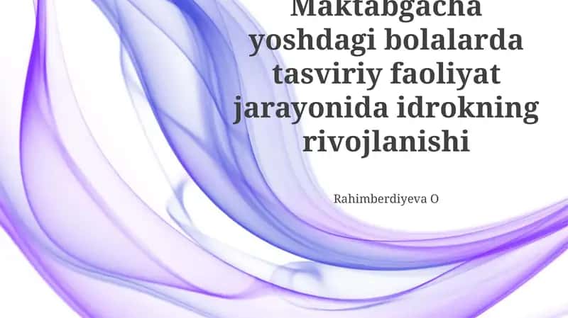 Tasviriy faoliyat jarayoni