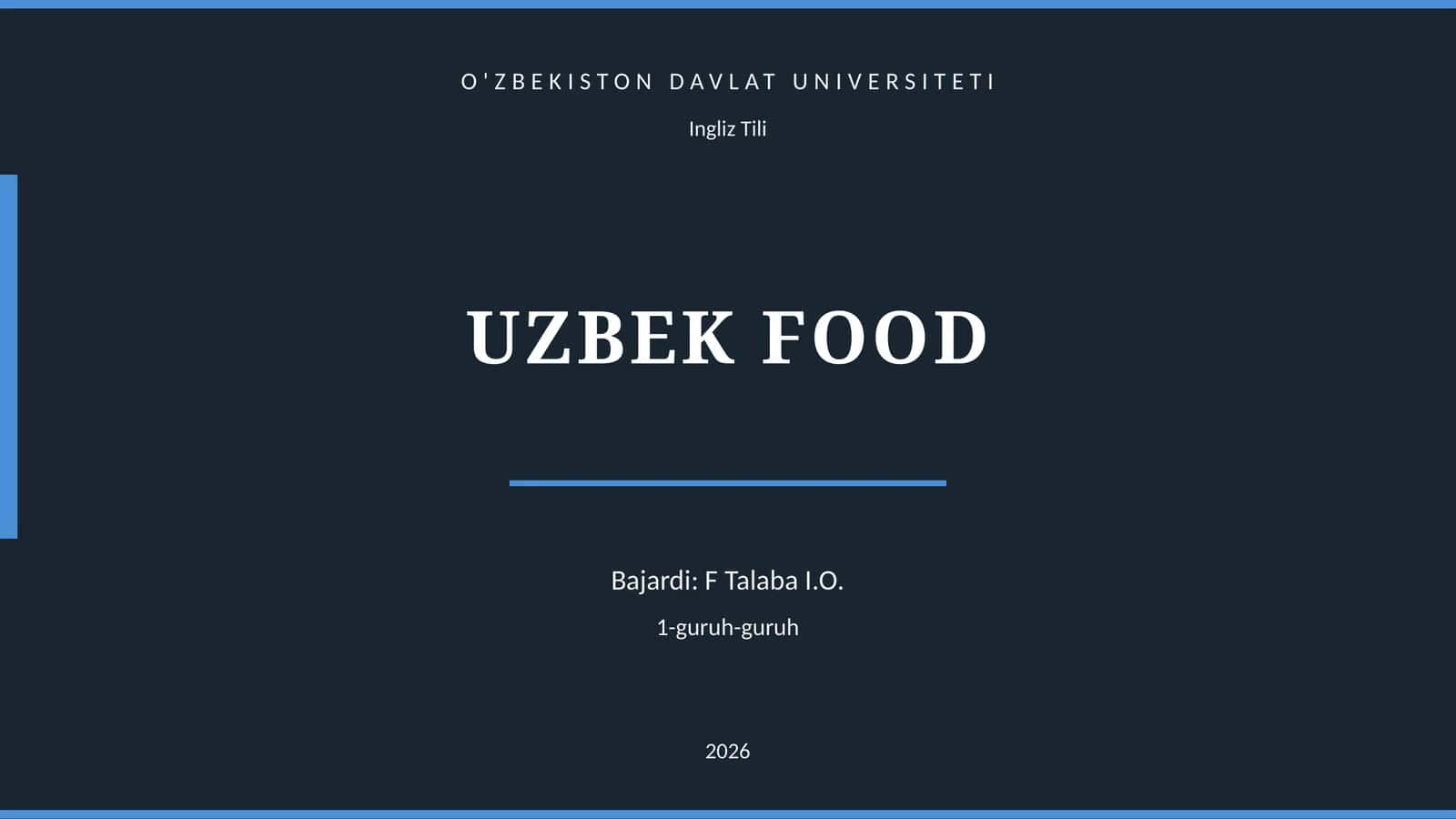 UZBEK FOOD
