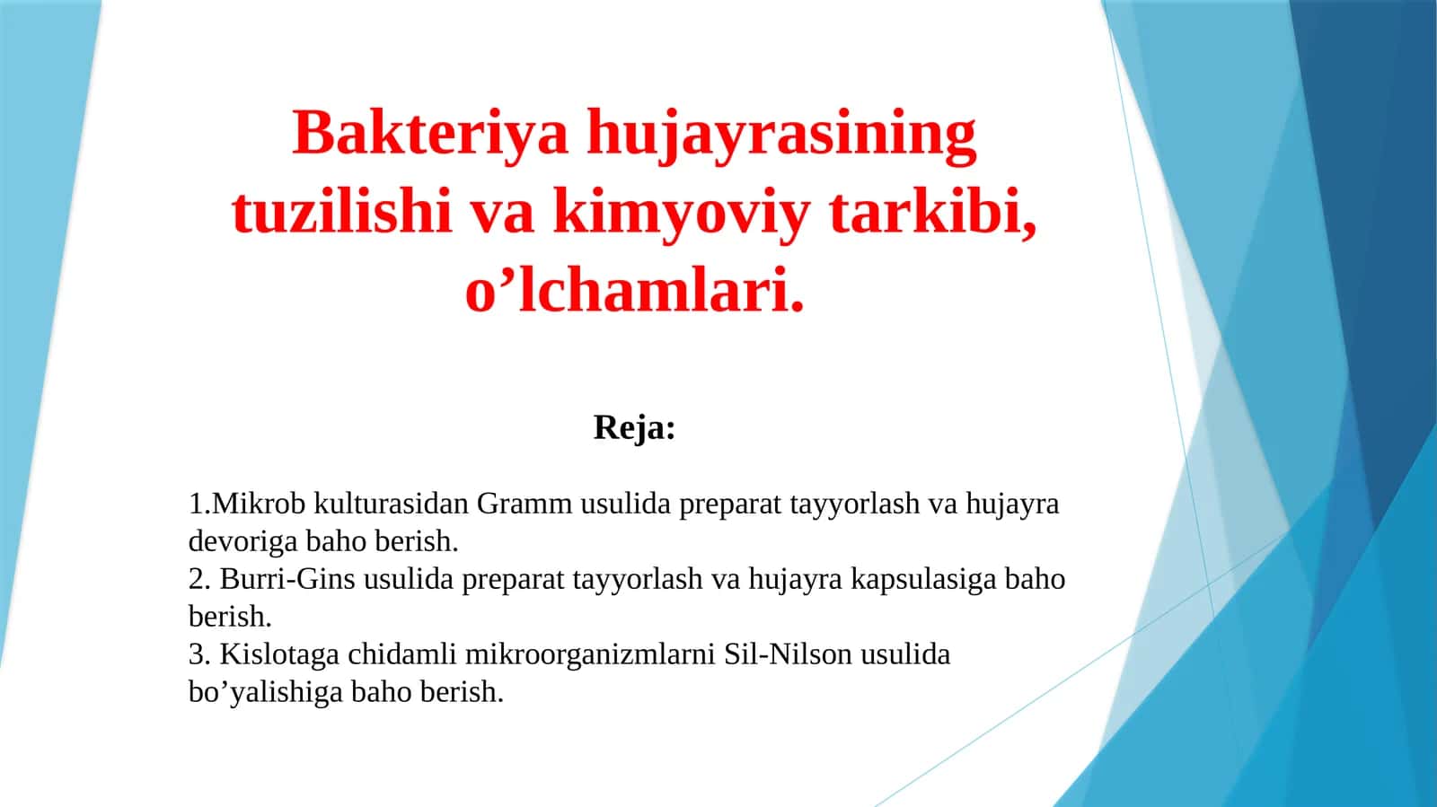 Bakteriyalar tuzilishi