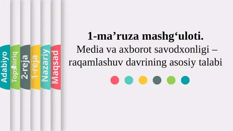 Mediava axborot savdoxonligi – raqamlashuv davrining asosiy talabi