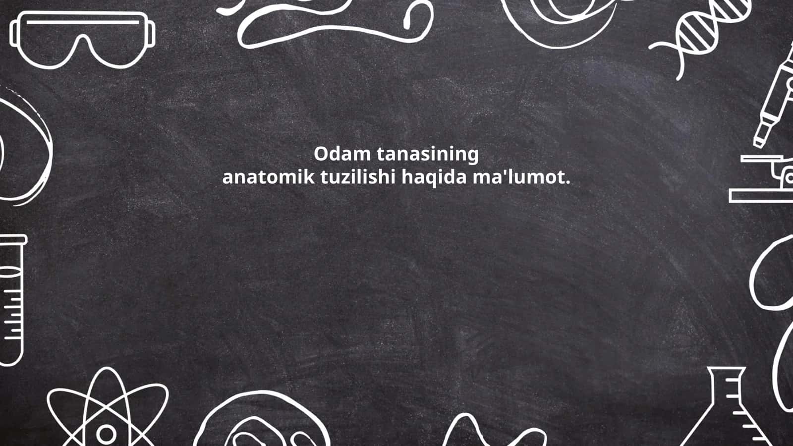 Odam tanasining anatomik tuzilishi haqida ma'lumot